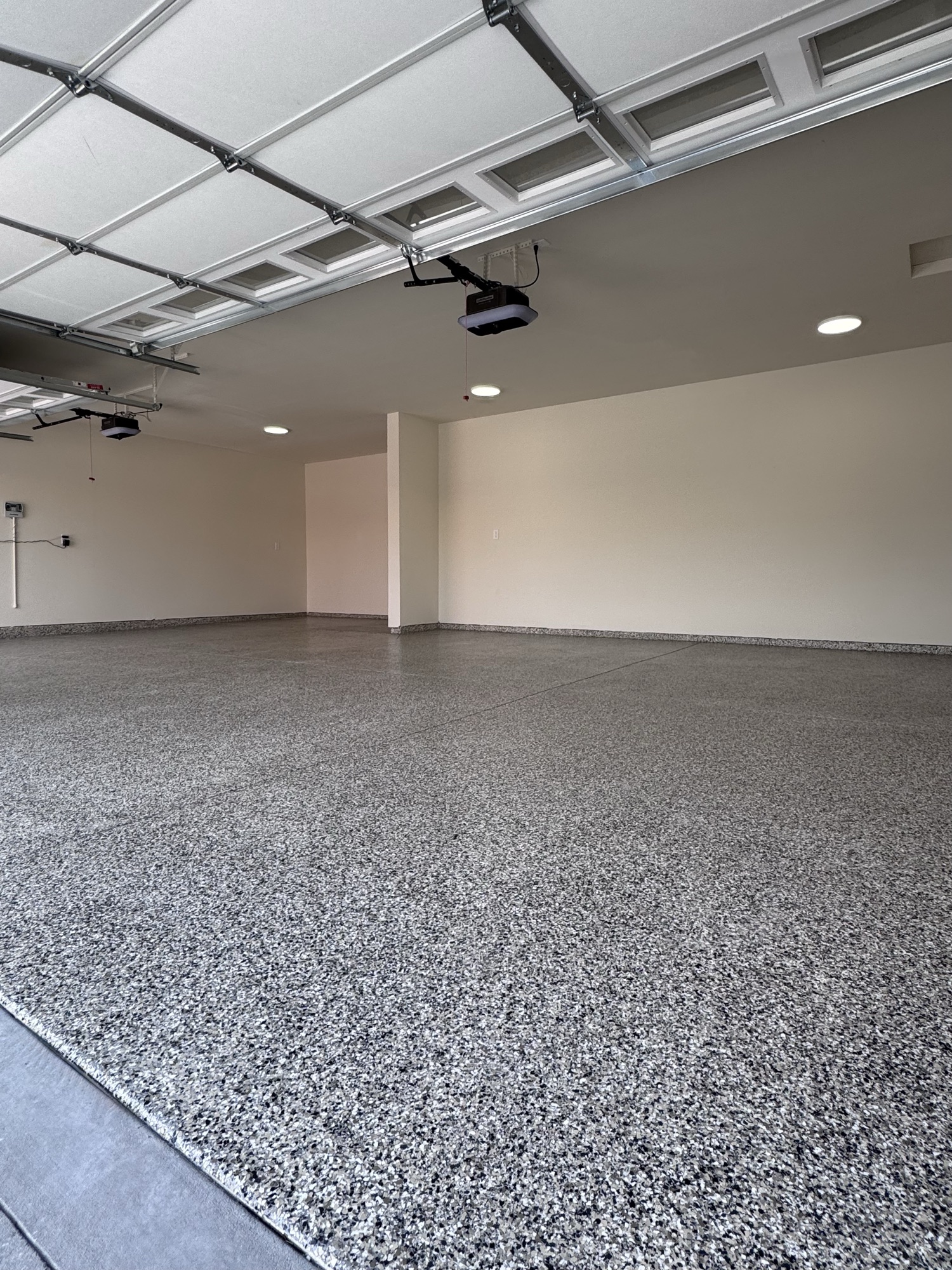 Finished epoxy garage floor after DuraPoxy coating